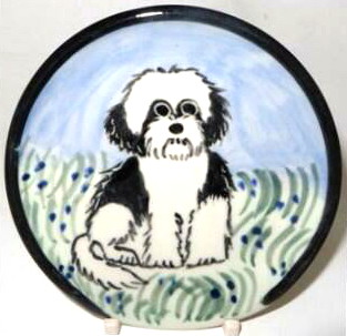 Shih Tzu Black and White Puppy Cut -Deluxe Spoon Rest